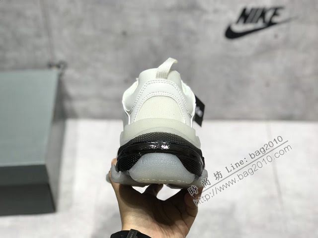 Balenciaga經典款男女鞋 巴黎世家頂級版本Triple S厚底氣墊大底LOGO老爹鞋 Balenciaga情侶款老爹鞋  hdbl1253